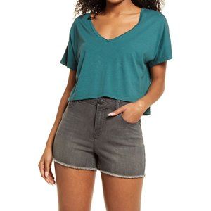BP V-Neck Dolman Crop T-shirt Dark Green Sz Medium NWT